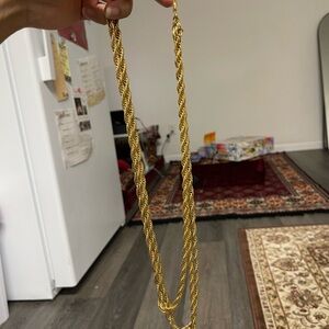Gold Rope Chain Necklace. 3 chains.